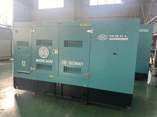 নিম্ন ডেসিবেল ওয়েচাই ডিজেল জেনারেটর 140KVA / 112KW, শান্ত 24/7 অপারেশন জন্য উচ্চ মানের শব্দ নিরোধক উপকরণ দিয়ে নির্মিত